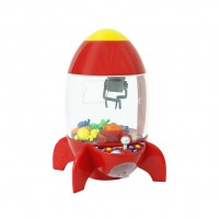 Rocket simulator toy Catcher Alarm Clock Coin Operated Game Machine Kids Desktop Mini Dolls Grabber Machine Claw Toys Arcade